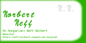 norbert neff business card